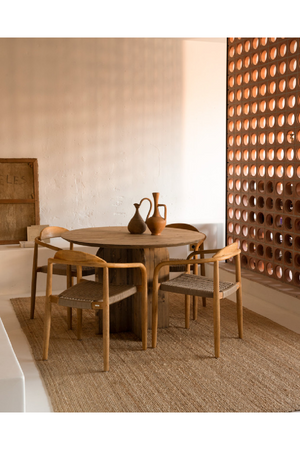 Round Solid Wood Dining Table | Decowood Bloom | Oroa.com