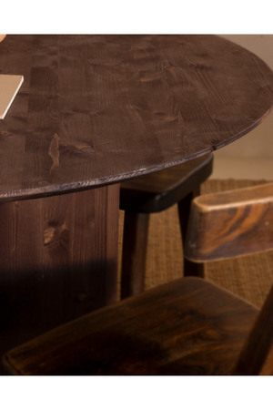 Round Solid Wood Dining Table | Decowood Bloom | Oroa.com