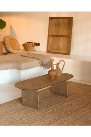 Wooden Oval Coffee Table | Decowood Bloom | Oroa.com