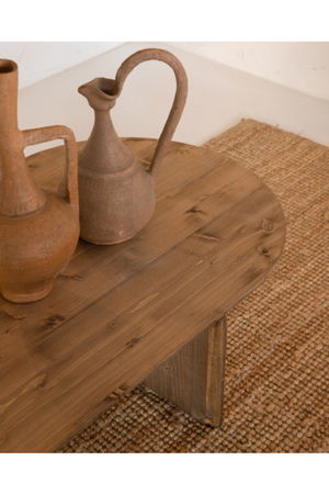 Wooden Oval Coffee Table | Decowood Bloom | Oroa.com