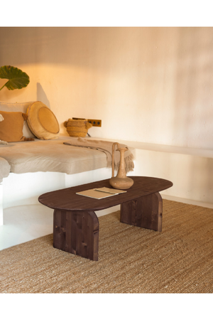 Wooden Oval Coffee Table | Decowood Bloom | Oroa.com