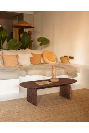 Wooden Oval Coffee Table | Decowood Bloom | Oroa.com