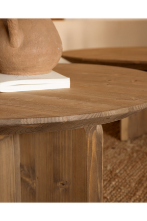 Wooden Round Coffee Table | Decowood Bloom | Oroa.com