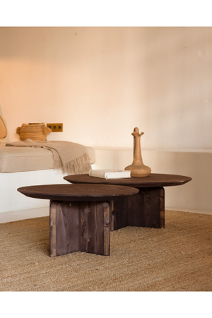 Round Solid Wood Coffee Table | Decowood Bloom | Oroa.com