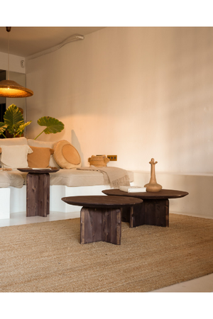 Round Solid Wood Coffee Table | Decowood Bloom | Oroa.com