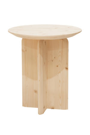 Round Solid Wood Side Table | Decowood Bloom | Oroa.com
