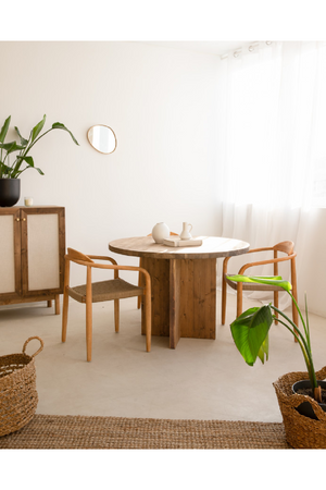 Japandi Round Dining Table | Decowood Tokyo | Oroa.com