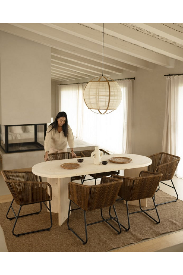 Oval Wood Dining Table | Decowood Osaka | Oroa.com