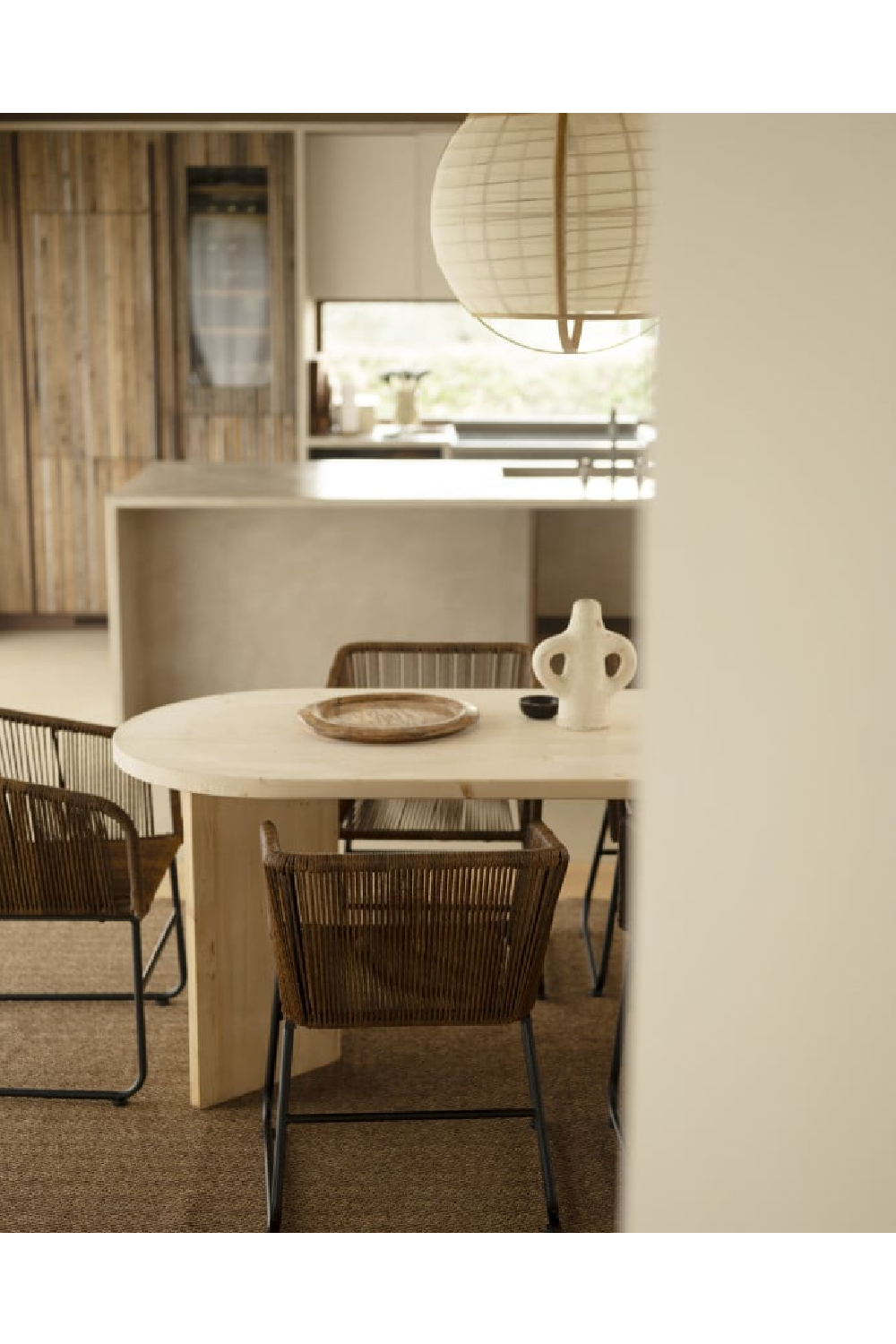 Oval Wood Dining Table | Decowood Osaka | Oroa.com