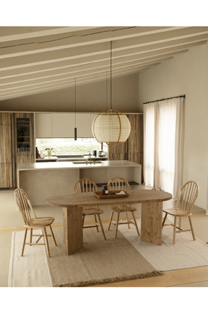 Oval Wood Dining Table | Decowood Osaka | Oroa.com