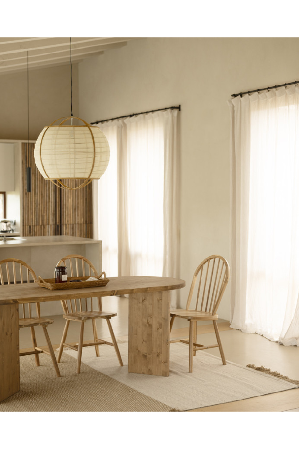 Oval Wood Dining Table | Decowood Osaka | Oroa.com