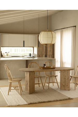 Oval Wood Dining Table | Decowood Osaka | Oroa.com