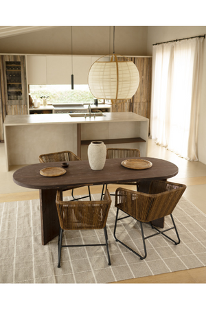 Oval Wood Dining Table | Decowood Osaka | Oroa.com
