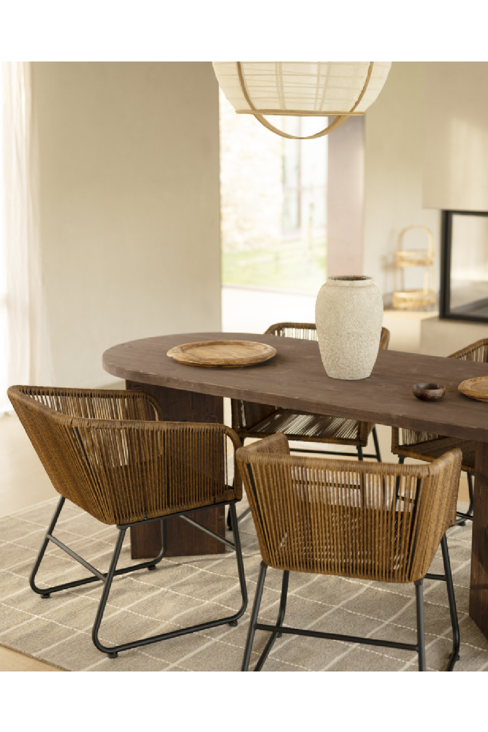 Oval Wood Dining Table | Decowood Osaka | Oroa.com