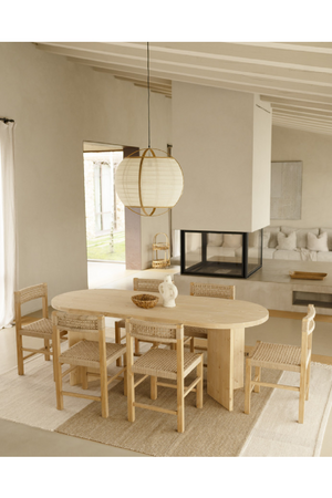 Oval Wood Dining Table | Decowood Osaka | Oroa.com