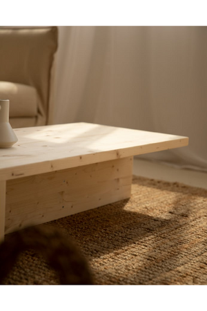 Varnished Wood Coffee Table | Decowood Sam | OROA.com