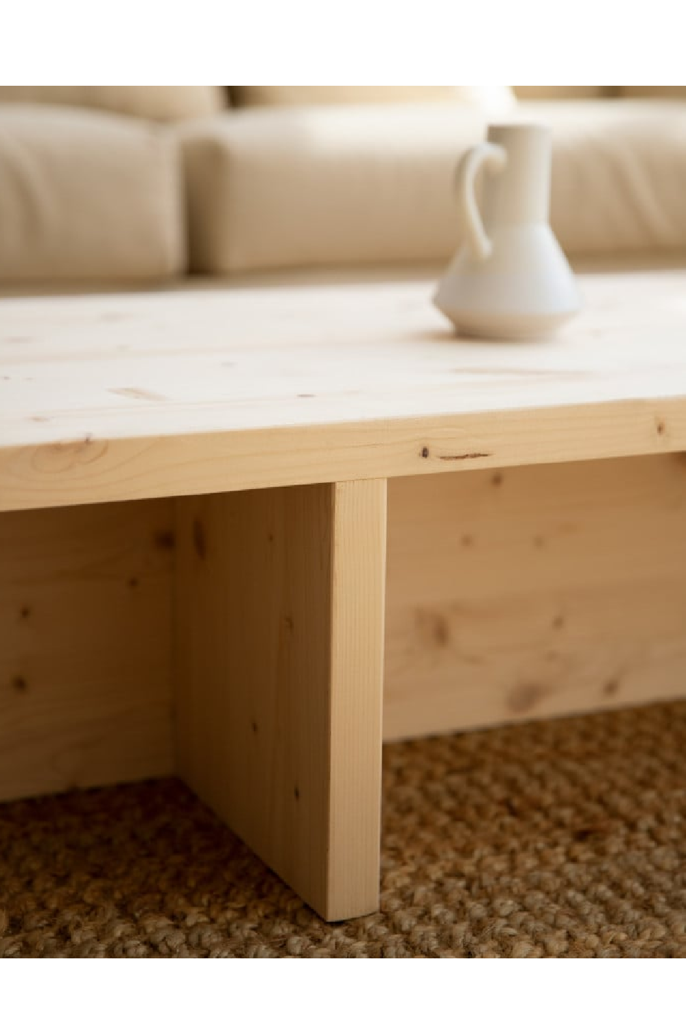 Varnished Wood Coffee Table | Decowood Sam | OROA.com