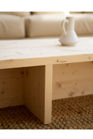 Varnished Wood Coffee Table | Decowood Sam | OROA.com