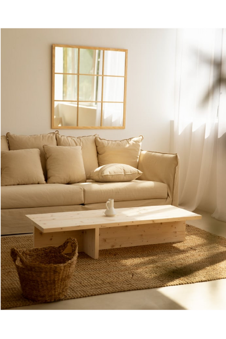 Varnished Wood Coffee Table | Decowood Sam | OROA.com