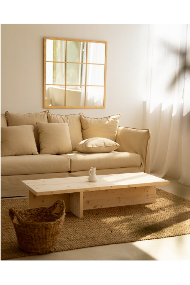 Varnished Wood Coffee Table | Decowood Sam | OROA.com