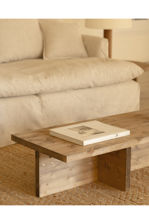 Varnished Wood Coffee Table | Decowood Sam | OROA.com