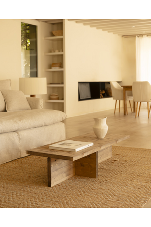 Varnished Wood Coffee Table | Decowood Sam | OROA.com