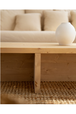 Varnished Wood Coffee Table | Decowood Sam | OROA.com