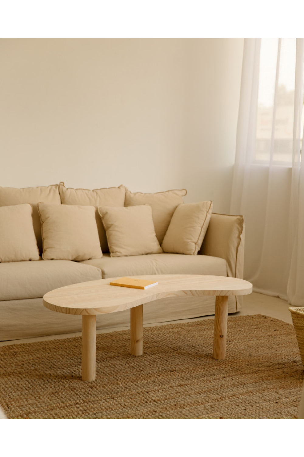 Curved Wooden Coffee Table | Decowood Gina | Oroa.com