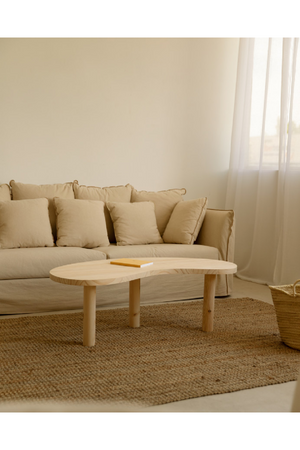 Curved Wooden Coffee Table | Decowood Gina | Oroa.com