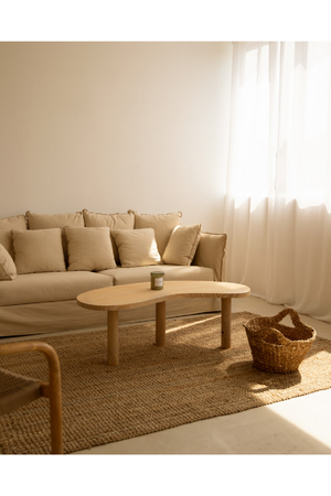 Curved Wooden Coffee Table | Decowood Gina | Oroa.com