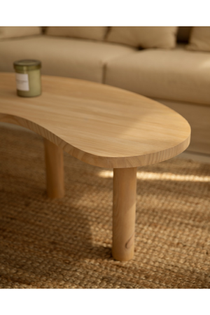 Curved Wooden Coffee Table | Decowood Gina | Oroa.com