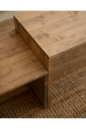 Cantilevered Solid Wood Coffee Tables (2) | Decowood Theo | Oroa.com