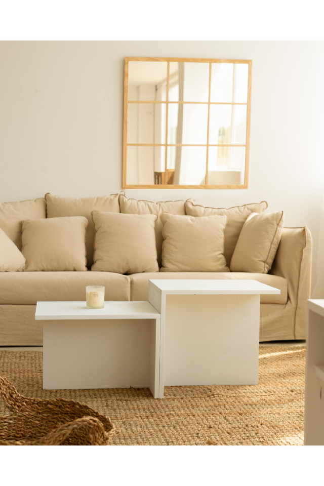 Cantilevered Solid Wood Coffee Tables (2) | Decowood Theo | Oroa.com