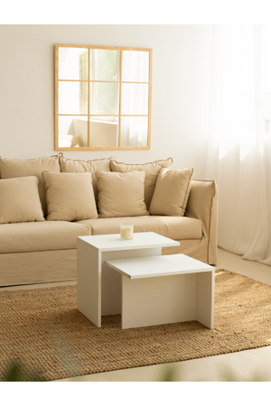 Cantilevered Solid Wood Coffee Tables (2) | Decowood Theo | Oroa.com