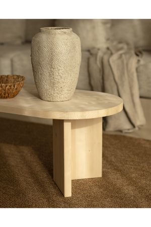 Oval Wood Coffee Table | Decowood Osaka | Oroa.com