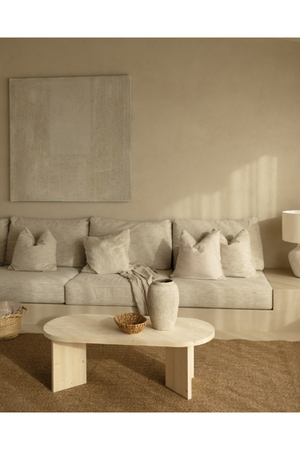 Oval Wood Coffee Table | Decowood Osaka | Oroa.com