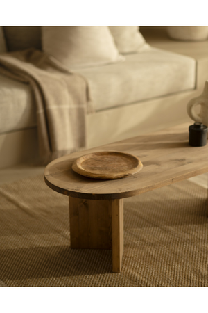 Oval Wood Coffee Table | Decowood Osaka | Oroa.com
