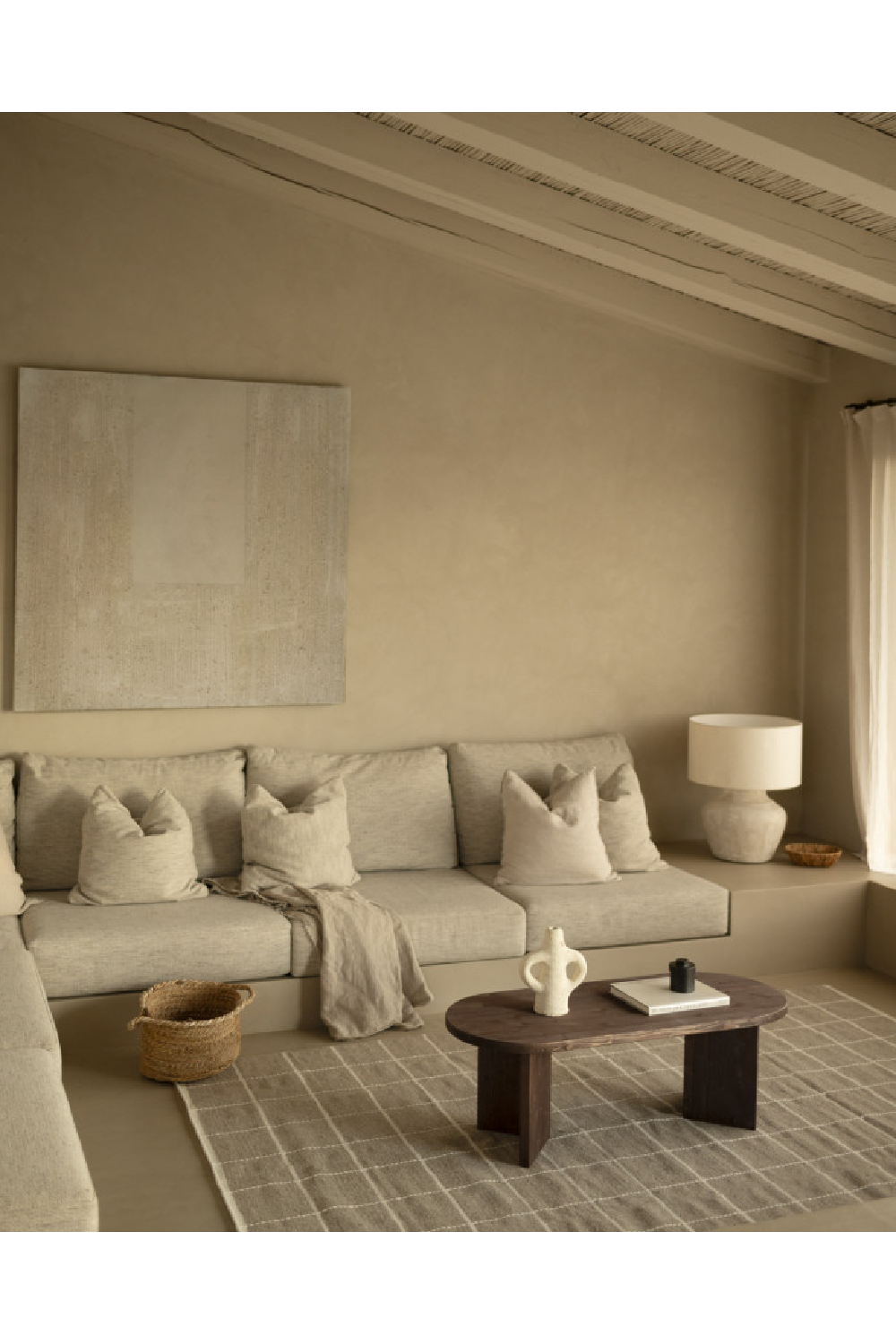 Oval Wood Coffee Table | Decowood Osaka | Oroa.com