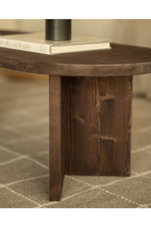 Oval Wood Coffee Table | Decowood Osaka | Oroa.com