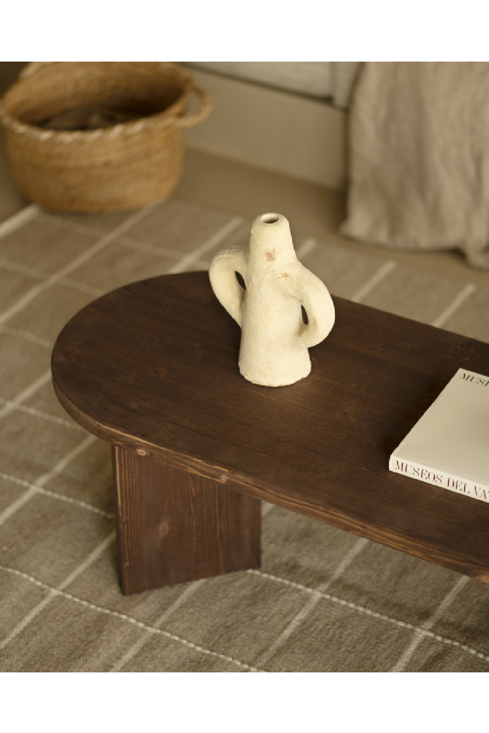 Oval Wood Coffee Table | Decowood Osaka | Oroa.com