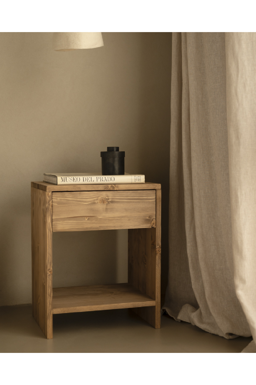 1-Drawer Wooden Bedside Table | Decowood Martina | Oroa.com