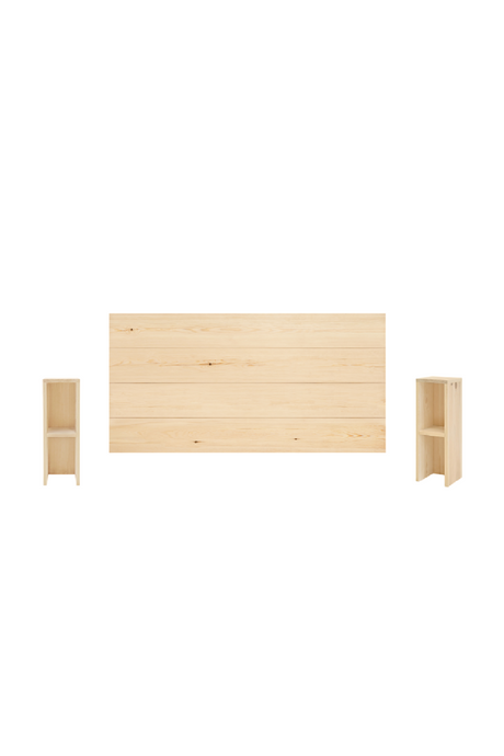 Wooden Headboard and Bedside Table | Decowood Flandes + Lina | Oroa.com