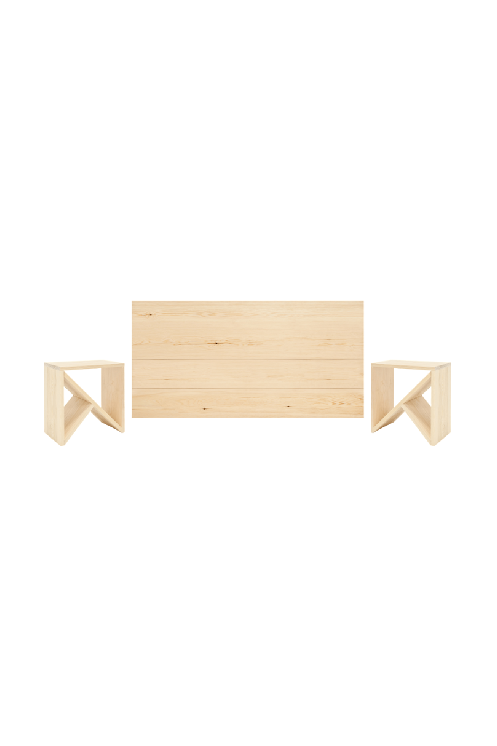 Wooden Headboard and Nordic Bedside Table | Decowood Flandes + Stoke | Oroa.com