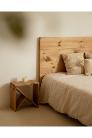 Wooden Headboard and Nordic Bedside Table | Decowood Flandes + Stoke | Oroa.com