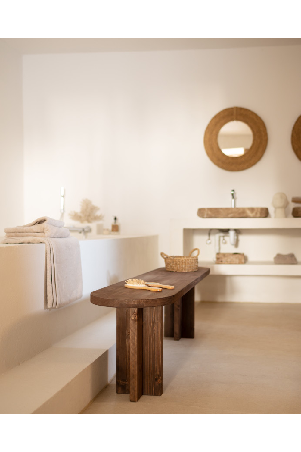 Oval Dining Table and Bench Set | Decowood Tokyo | Oroa.com