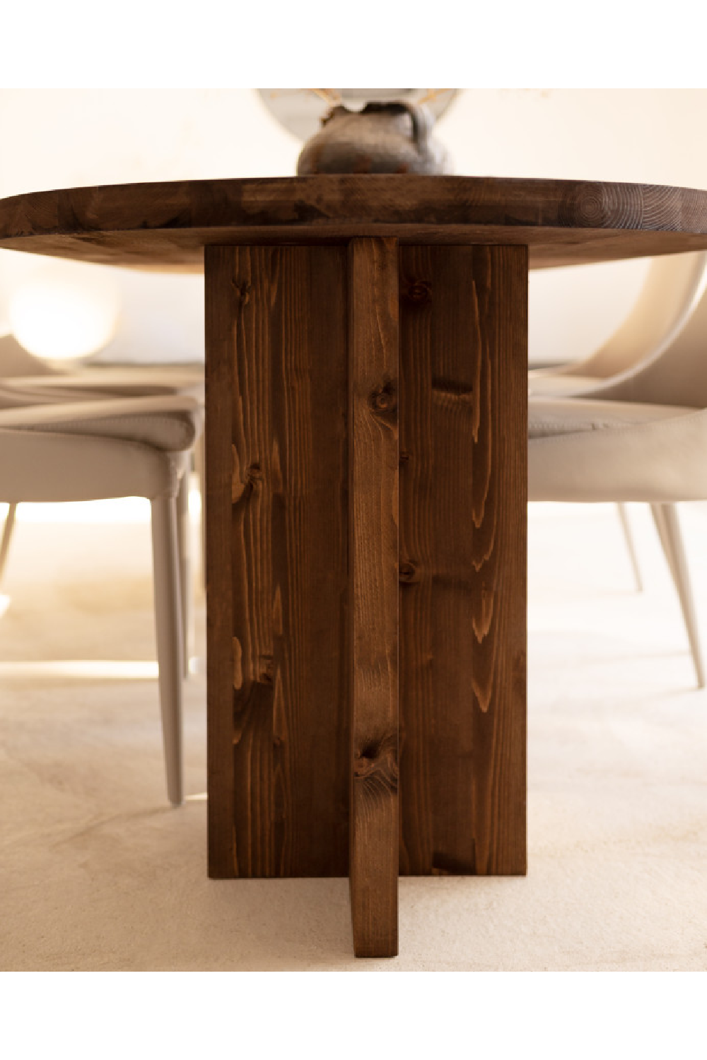 Oval Dining Table and Bench Set | Decowood Tokyo | Oroa.com