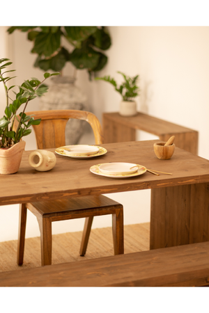 Wooden Dining Table With Stools (4) | Decowood Telva | Oroa.com