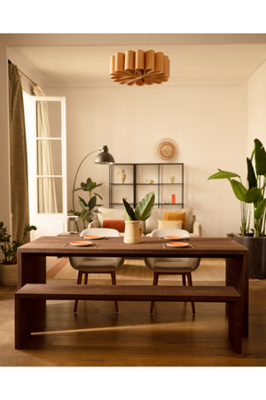 Wooden Dining Table With Stools (4) | Decowood Telva | Oroa.com