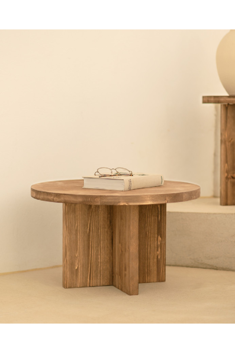 Crossed Base Wooden Coffee Tables (2) | Decowood Tokyo | Oroa.com