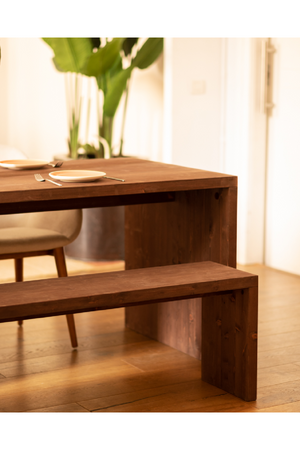 Angular Solid Wood Benches (2) | Decowood Telva | Oroa.com